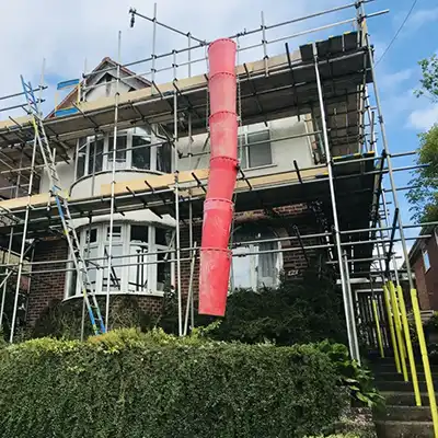 scaffolding with tube