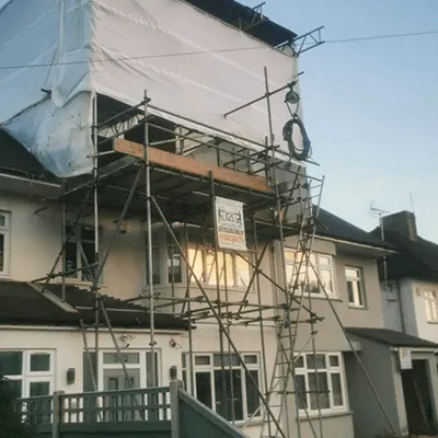 small roof scaffolding